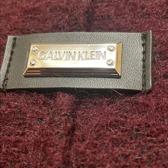 Calvin Klein Women's Burgundy Wool Blend Coat XL/TG - Picture 4 of 6